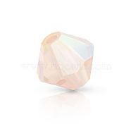 Preciosa&reg Crystal Beads, Czech Crystal, Bicone(451 69 302 Rondelle), 70120 20000 Light Rose AB 2x, 4mm(X-PRC-BA4-70120-20000)