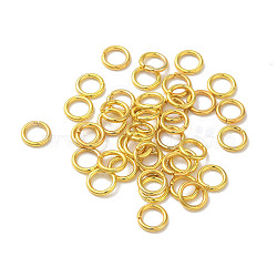 304 Stainless Steel Open Jump Rings, Real 18K Gold Plated, 4.8x0.8mm, Inner Diameter: 3mm(STAS-K285-02D-G)