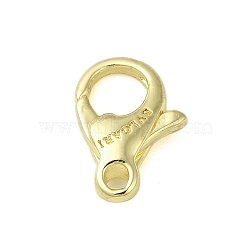 Brass Lobster Claw Clasps, Golden, 12.5x8x3mm, Hole: 1.6mm(KK-B089-24B-G)