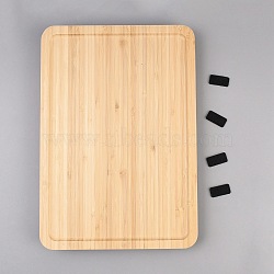 Wood Clip On Safa Table, Couch Arm Trays, Rectangle, BurlyWood, 33x23x1.5~3.15cm(ODIS-WH0108-095)
