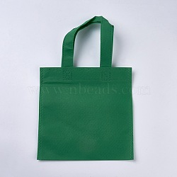 Eco-Friendly Reusable Bags, Non Woven Fabric Shopping Bags, Green, 33x19.7cm(ABAG-WH005-20cm-10)