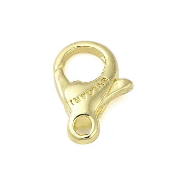 Brass Lobster Claw Clasps, Golden, 12.5x8x3mm, Hole: 1.6mm