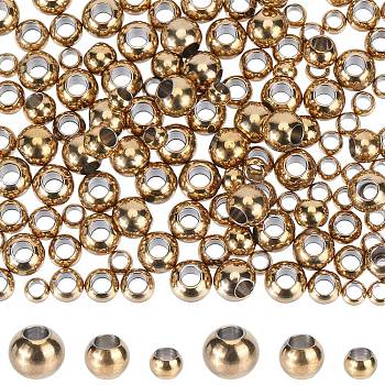 150Pcs 3 Styles 304 & 202 Stainless Steel Rondelle Spacer Beads, Golden, 3~5x2~4mm, Hole: 1.6~2mm, 50pcs/style