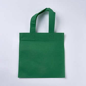 Eco-Friendly Reusable Bags, Non Woven Fabric Shopping Bags, Green, 33x19.7cm
