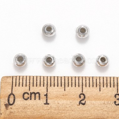 Perles rondes acryliques de placage en plastique(PACR-L003-4mm-S)-4