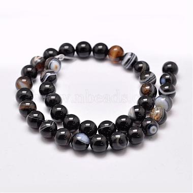 Natural Striped Agate/Banded Agate Bead Strands(G-G962-10mm-12)-2