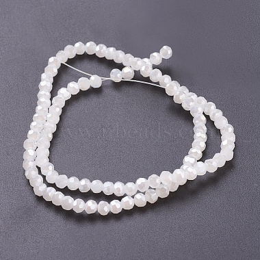 Faceted(32 Facets) Round Electroplate Imitation Jade Glass Beads Strands(X-EGLA-D021-03)-2