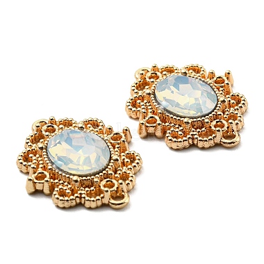 Golden Plated Alloy Oval Connector Charms(FIND-B022-02G-01)-3