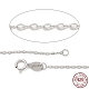 Rhodium Plated Sterling Silver Necklaces(X-STER-M034-32B)-1