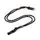 Geflochtene Makramee-Beutel-Halskette aus Wachsseil herstellen(NJEW-J007-08)-1