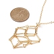 Brass Macrame Pouch Empty Stone Holder for Pendant Necklaces Making(NJEW-JN04440-03)-2