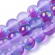 Brins de perles de verre peintes à la bombe givrée(GLAA-N035-03D-C03)-1