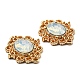 Golden Plated Alloy Oval Connector Charms(FIND-B022-02G-01)-3