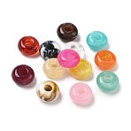 Tow Tone Acrylic Beads, Imitation Gemstone, Rondelle, Mixed Color, 13.5~14x7mm, Hole: 5mm, about 602pcs/500g(OACR-C040-07)