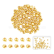 60Pcs Brass Crimp Beads, Long-Lasting Plated, Round, Real 18K Gold Plated, 5x3.5x3.5mm, Hole: 0.9mm(FIND-UN0004-34A)