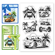 PVC Plastic Clear Stamps, for DIY Scrapbooking, Photo Album Decorative, Cards Making, Car, 160x110mm(DIY-WH0631-0138)