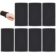 Polyester Ribbing Fabrics, for Cuff Making, Black, 155x85x2mm(DIY-WH0578-09)