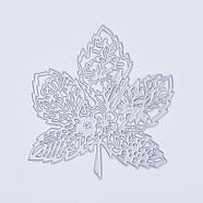 Autumn Theme Carbon Steel Cutting Dies Stencils, for DIY Scrapbooking/Photo Album, Decorative Embossing DIY Paper Card, Maple Leaf, Matte Platinum Color, 94x85.5x0.8mm(DIY-K014-02)