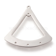 304 Stainless Steel Chandelier Components Links, Polishing, Triangle, Stainless Steel Color, 32x32x1mm, Hole: 1.4mm and 1.2mm(STAS-P245-41E)