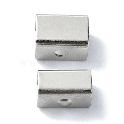 Non-Tarnish Rectangle 201 Stainless Steel Clasp, Cabinet Hardware Supplies, Stainless Steel Color, 4.5x8x5.5mm, Hole: 1.8mm, 2pcs/set(STAS-C097-44B-P)