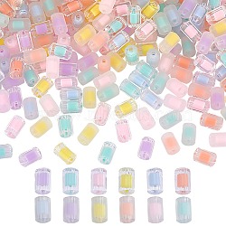 ARRICRAFT 240Pcs 12 Colors Transparent Acrylic Beads, Bead in Bead, Column, Mixed Color, 12~12.5x7mm, Hole: 2mm, 20pcs/color(MACR-AR0001-22)