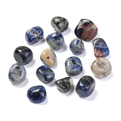 Natural Sodalite Beads, No Hole, Nuggets, Tumbled Stone, Healing Stones for 7 Chakras Balancing, Crystal Therapy, Meditation, Reiki, Vase Filler Gems, 14~26x13~21x12~18mm, about 150pcs/1000g(G-M368-05B)