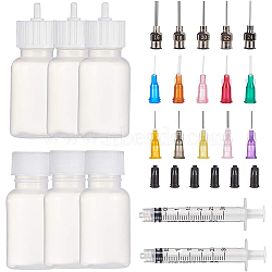 Plastic Fluid Precision Blunt Needle Dispense Tips, Plastic Injection Syringe(without needle) and Stainless Steel Fluid Precision Blunt Needle Dispense Tips, Mixed Color, 6.8x5.2x1.1cm(TOOL-BC0008-37)