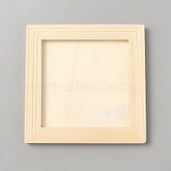 DIY Children Wood Decoration Clay Picture Frame, PapayaWhip, Square, 118x118x8.5mm, Inner Diameter: 88x88mm(WOOD-WH20008-07E)