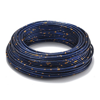 Round Aluminum Wire, for Jewelry Making, Marine Blue, 12 Gauge, 2mm, about 75.45 Feet(23m)/roll