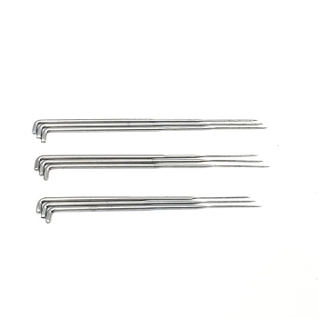 Iron Punch Needles, Needle Felting Tool, Platinum, 91x6x2mm
