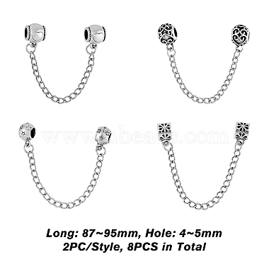 8Pcs 4 Styles Zinc Alloy European Beads(FIND-FH0005-68)-2