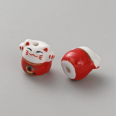 Handmade Printed Porcelain Beads(PORC-WH0018-03A)-2