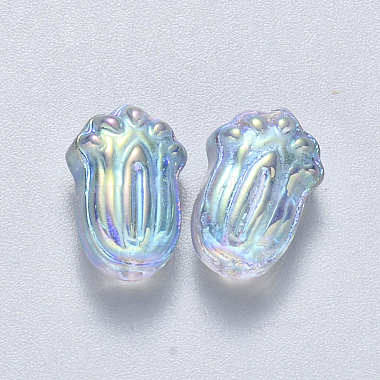 Perles de verre peintes par pulvérisation transparent(GLAA-S190-004B-02)-2