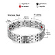 SHEGRACE Stainless Steel Panther Chain Watch Band Bracelets(JB675A)-3