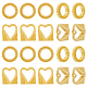 40Pcs 2 Style Alloy Bead Frame(FIND-DC0002-72)-1