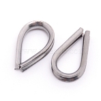 304 Stainless Steel Wire Rope Thimbles, 18.1x11x3.9mm(STAS-WH0023-18C)