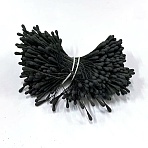 Gesso Artificial Flower Core & Flower, for Wedding Bridal Bouquet Home Decoration, Black, 60x2mm, 400pcs/set(FIND-K021-04)
