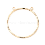 Brass Open Back Bezel Connector Charms, Nickel Free, Ring, for DIY UV Resin, Epoxy Resin, Pressed Jewelry Making, Real 18K Gold Plated, 29.5~30.5x29.5~30x1.5mm, Hole: 1.6~1.8mm(KK-O144-15G)