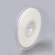 Rayon and Cotton Ribbon, Twill Tape Ribbon, Herringbone Ribbon, White, 1/4 inch(6mm), about 50yards/roll(45.72m/roll)(SRIB-F007-000-6mm)