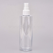 Plastic Spray Bottles, with Fine Mist Sprayer & Dust Cap, Refillable Bottle, Clear, 18.5cm, Capacity: 250ml(MRMJ-WH0056-97D)