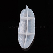 Feather Jewelry Tray Silicone Molds, Resin Casting Molds, For UV Resin, Epoxy Resin Jewelry Making, White, 237x86x32mm, Inner Size: about 230x80mm(AJEW-WH0022-07)