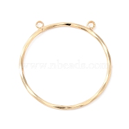 Brass Open Back Bezel Connector Charms, Nickel Free, Ring, for DIY UV Resin, Epoxy Resin, Pressed Jewelry Making, Real 18K Gold Plated, 29.5~30.5x29.5~30x1.5mm, Hole: 1.6~1.8mm(KK-O144-15G)