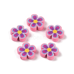 Maple
 Wood Beads, Flower, Deep Sky Blue, 19.5x19x5.5mm, Hole: 1.8mm, 588pcs/500g(WOOD-E017-09A)