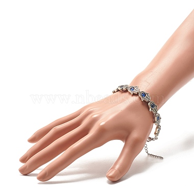 Bracelets en alliage de style tibétain à la main hamsa pour femmes(X-BJEW-JB07728)-3