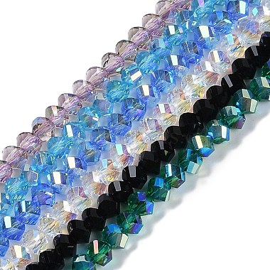 Mixed Color Bicone Glass Beads