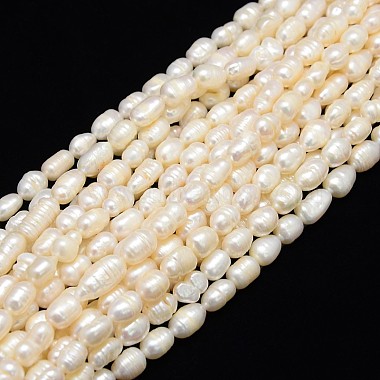 7mm Ivory Rice Pearl Beads
