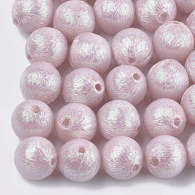 Pink Round Polyester Beads