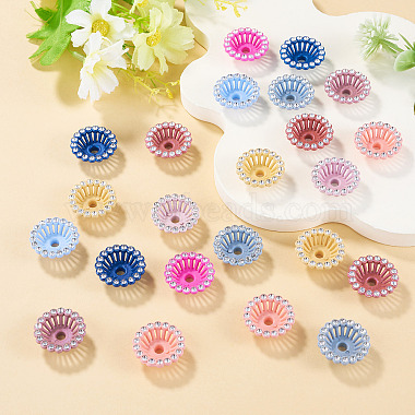 60Pcs Acrylic & Rhinestone Bead Caps(MACR-TA0002-78)-5