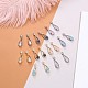 Chinese lute Shape Brass Micro Pave Clear Cubic Zirconia Nail Gems Set(MRMJ-T015-41-M)-1