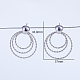 Triple Circle Brass Stud Earrings(AK0462)-3